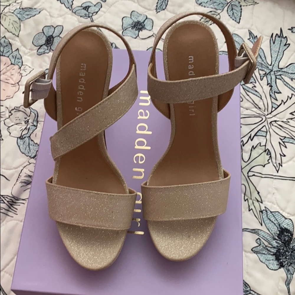 Madden Girl Blush Glitter Heels